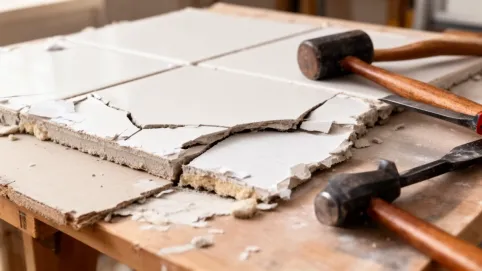 Jak usunąć płytki z płyty gipsowej