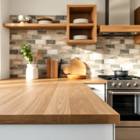 Jakie płytki do drewnianego blatu